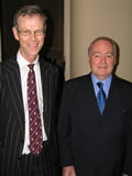 Christopher Martin-Jenkins (left) and David Frith, photo by Ian Jackson
